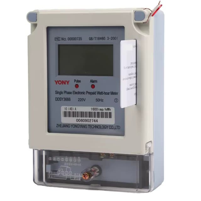 YONY DDSY3666 Ön Ödemeli Kartlı Monofaze Elektrik Sayacı